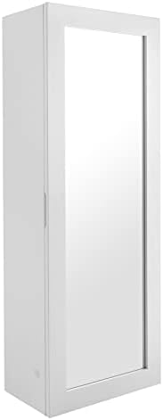 TdiriNar Wall Mount Ironing Board with 4 Storage Shelves and Mirror