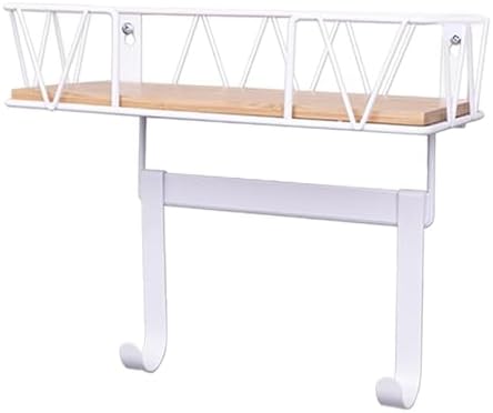 Ironing Board Holder with Removable Hooks - White