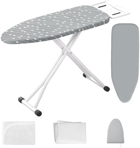 Space-Saving Foldable Ironing Board with Adjustable Height and Ergonomic Design