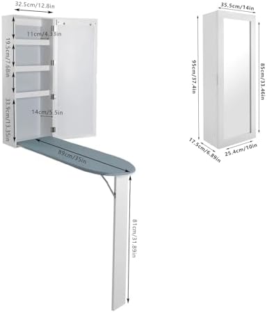 Durable Folding Ironing Board Cabinet for Small Spaces