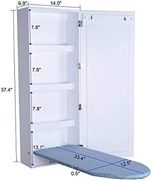 Wall-Mounted Ironing Board Cabinet Full-Function Folding Design