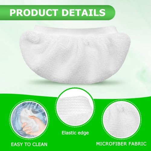 10-Piece Set of Durable Steam Mop Pads for Handheld Steam Cleaner