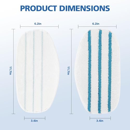 6 Pack Replacement Steam Mop Pads for PurSteam ThermaPro 10-in-1