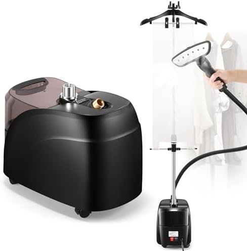 CGOLDENWALLSteaming garment steamer with wheels 1500W power fast heat-up and safety certification