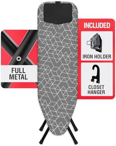 Sturdy Full Metal 48 X 13 Ironing Board