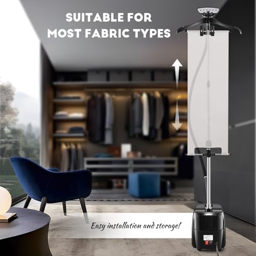 CGOLDENWALLSteaming garment steamer with wheels 1500W power fast heat-up and safety certification