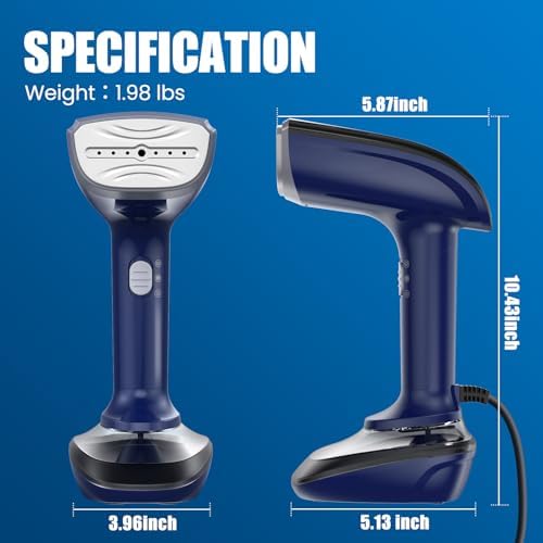 Powerful 1800W Steam Iron steamer for quick and easy wrinkle removal