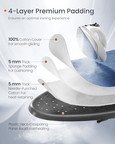 High-Adjustable Durable Stylish Foldable Ironing Board for Home Laundry Use