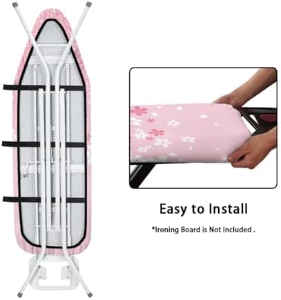 Dajingkj Pink Cherry Blossom Ironing Board Cover