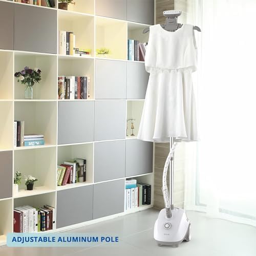 SALAV 1500W garment steamer with 4 settings stainless steel plate