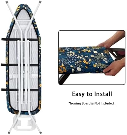 Retro Floral Print Heat-Resistant Iron Board Cover