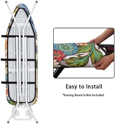 ZDCUSTOM Boho Flower Ironing Board Cover