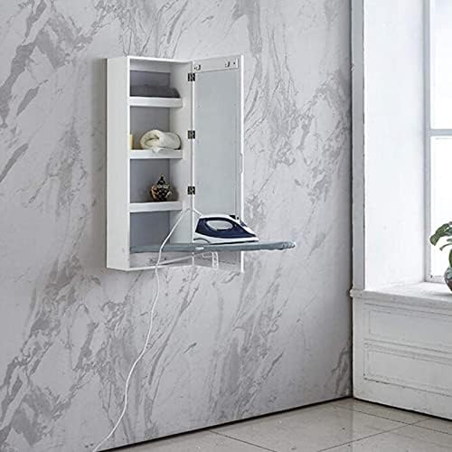 Wall-Mounted Ironing Board with Mirror