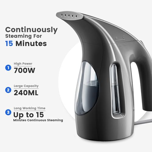 HiLIFE Steamer for Clothes Portable 240ml 700W Strong Steam