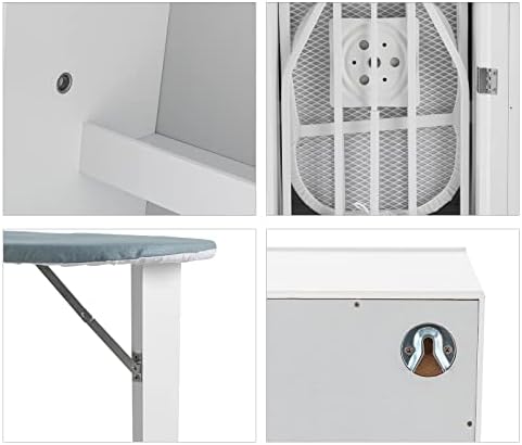 Wall Mounted Ironing Board with Storage Cabinet