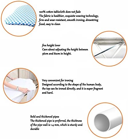Adjustable Folding Ironing Board with Breathable Steel Mesh 100 Cotton