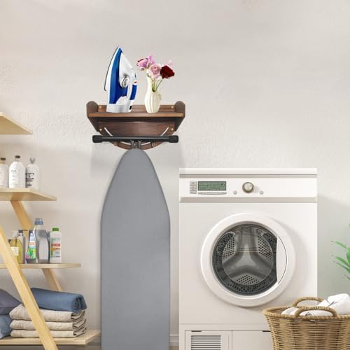 Ironing Board Holder Wall Mount T Y Shaped Brown