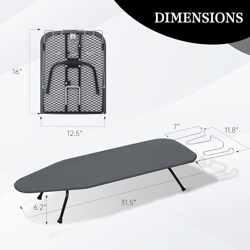 FOLDABLE HEAVY-DUango IRONING BOARD WITH HEAT RESISTANT COVER 100Cotton PAD