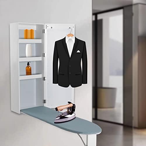 Wall Mounted Ironing Board with Storage Cabinet