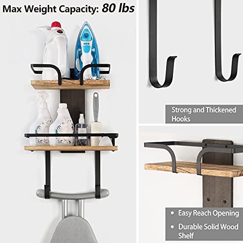 VINAEMO Ironing Board Hanger Wall Mount with 2 Layers
