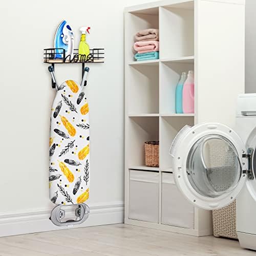 TJMOREE Wall-Mounted Ironing Board Hanger with Large Storage