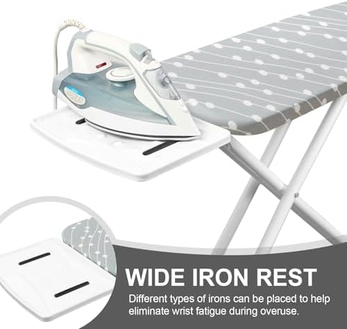 Space-Saving Foldable Ironing Board with Adjustable Height and Ergonomic Design