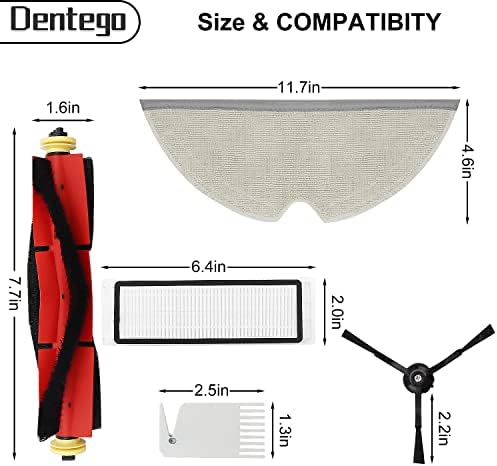 Dentego Replacement Parts for Roborock S6 E4 Durable Easy to Use