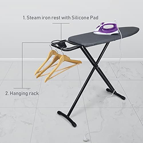 Duwee Heat-Resistant 12x36 Ironing Board with Sturdy Legs Pad