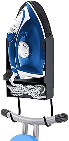 Ironing Board Hanger - Heat Resistant Wall-Mounted Organizer Black