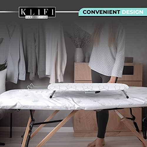 KLIFI Small Wall-Mounted Ironing Board Foldable and Compact for Easy Use