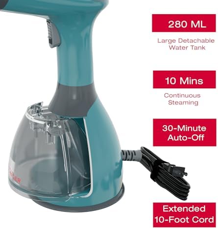Top 1500W Compact Garment Steamer - Wrinkle-Free Results in Seconds