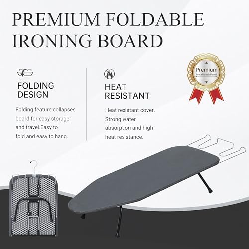 FOLDABLE HEAVY-DUango IRONING BOARD WITH HEAT RESISTANT COVER 100Cotton PAD