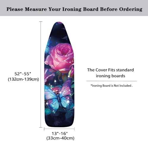 Stylish and Durable Butterfly Rose Ironing Board Cover