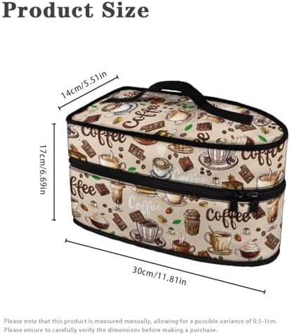 Coffee Chocolate Pattern Iron Storage Bag for Home Use