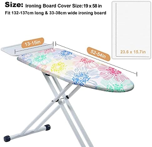 Newthinking Ironing Board Cover 15x54 Inch Scorch-Resistant and Durable