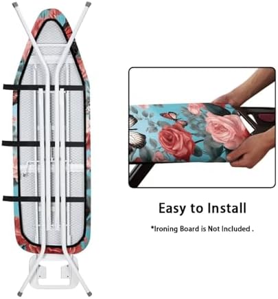 Hinthetall Floral Butterfly Ironing Board Cover