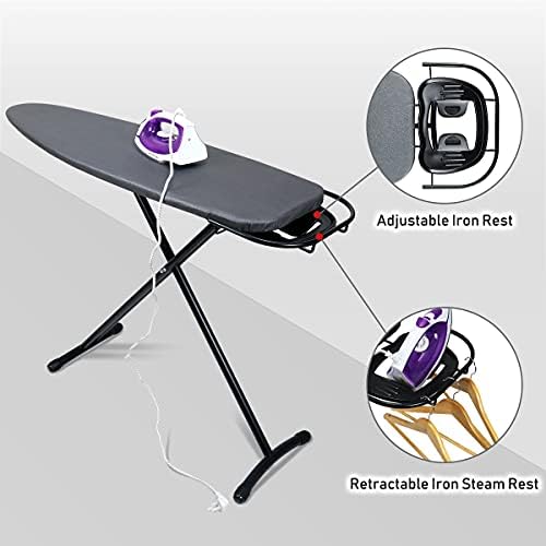 Professional Quality 14x43 Ironing Board with Retractable Rest