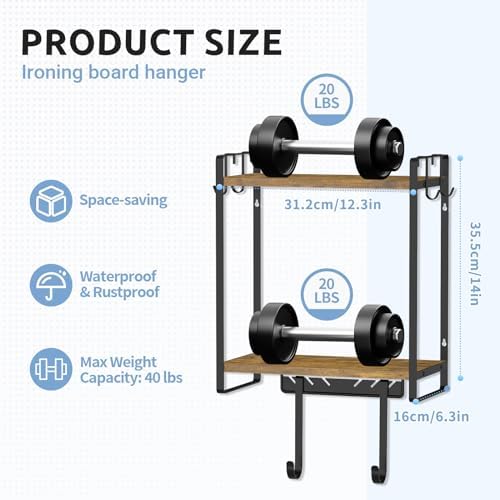 EsLukerlyIroning Board Holder with Removable baskets for set