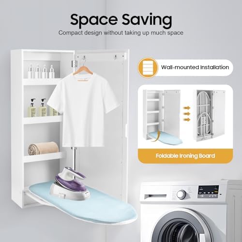 Sturdy Wall-Mounted Ironing Board