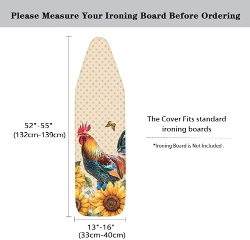 Resilient Stylish Chicken Sunflower Ironing Board Cover