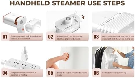 20 Second Fast Heat Up 1000W Travel Steamer