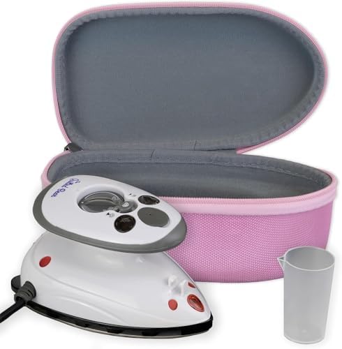 The Quilted Bear Mini Iron - Lightweight Steam Iron with Travel Case