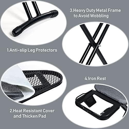 Duwee Heat-Resistant 12x36 Ironing Board with Sturdy Legs Pad