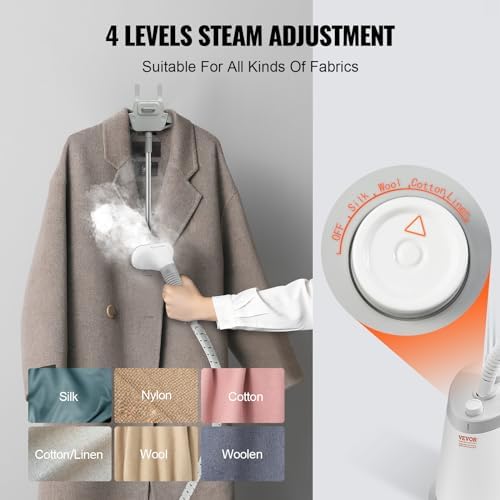 VEVOR Standing Steamer with 4-in-1 Features for Efficient Garment Steaming