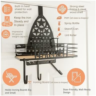 Smart Ironing Hanger 35x6x175-inch Wall-Mount Organizer