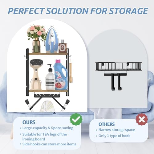 EsLukerlyIroning Board Holder with Removable baskets for set