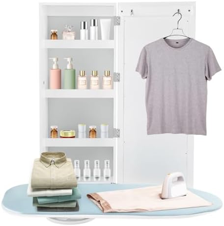 Sturdy Wall-Mounted Ironing Board with Swivel Function