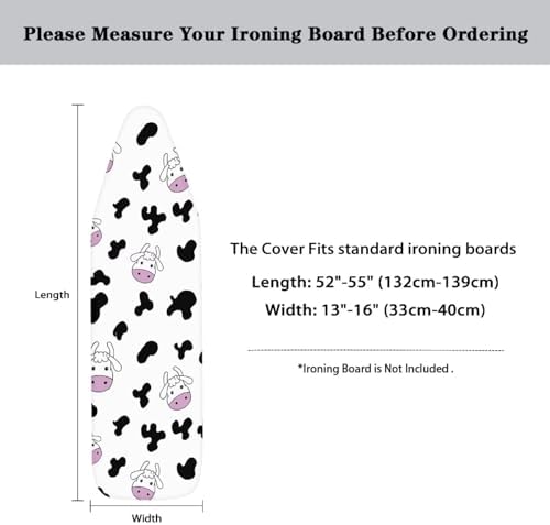 Personalized Iron Board Cover with Cow Print