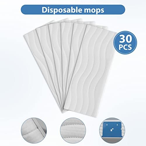 30-Pack Disposable Microfiber Deep-Clean Pads for iRobot Braava Jet M6 Soft Scratch-Free