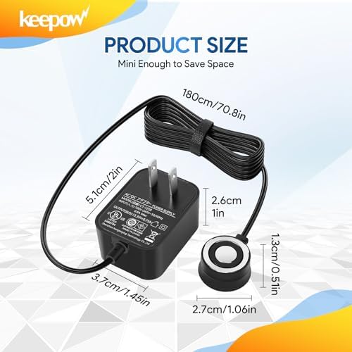 KEEPOW Vacuum Charger for Shark VM252 133V Magnetic Cord